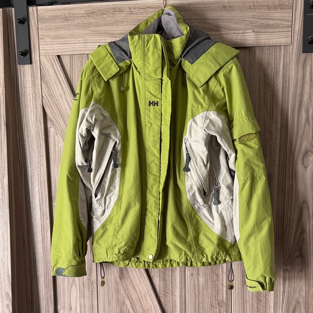 Helly Hansen Green and Beige Ski Jacket